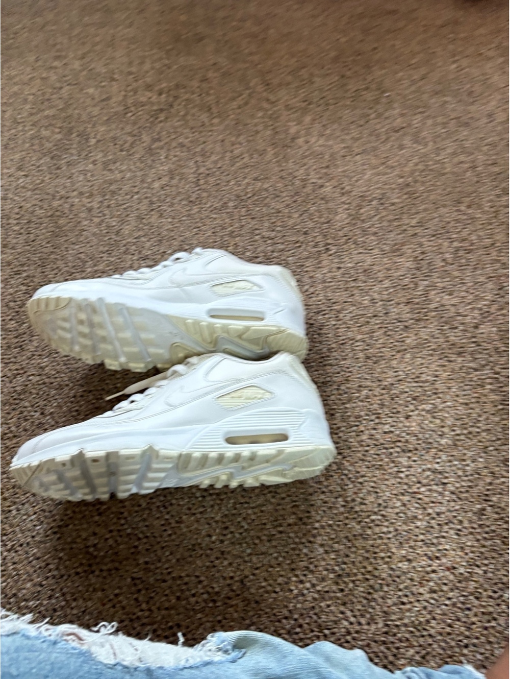 Nike Air Max 90 White Leather Sneakers US 7 Women / 6 UK - Picture 4 of 8